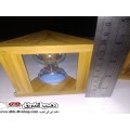 ساعة رملية متحركة زجاج داخل شكل خشبى مثلث رائع